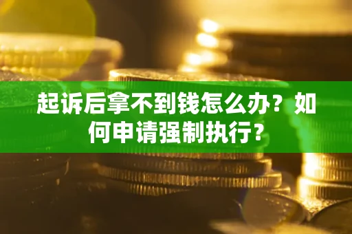 北京起诉后拿不到钱怎么办？如何申请强制执行？