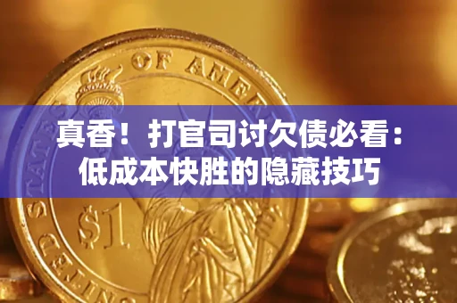 北京真香！打官司讨欠债必看：低成本快胜的隐藏技巧